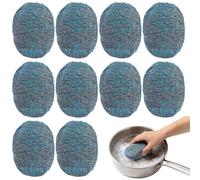 10 pcs Épurateur en Acier pour Vaisselle,Tampon Jex avec Savon,Tampons À Récurer en Laine d'acier pour L'hygiène des Casseroles, des Poêles, Desplaques De Cuisson,La Graisse