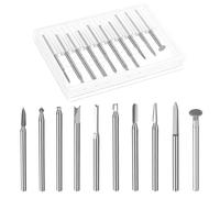 10 Pcs Fraise Boiss, Sculpture sur Bois jeu de Mèches pour Dremel Rotatif Outils, Fraise a Bois de 3,2 mm (1/8") pour gravure et perçage
