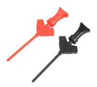 10 Pcs Grabbers Probe Jumper Mini Grabber, IC Hook Test Clip Test Clip Mini Spring Test Mini SMD IC Test Hook Analyser Clip Test Leads Kit pour Tests électriques Noir Rouge