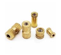 10/pcs M10 Filetage En Laiton Massif Moulage Par Injection Molette Intégré Insert Écrou Nutsert for Imprimante 3D Adhésif Thermofusible(10pcs M10(OD 12mm),Length 10mm)