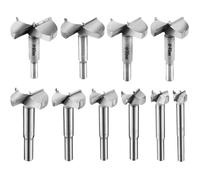 10 Pcs Meche Bois 15-60mm Fraise Bois Carbure 15mm 20mm 25mm 30mm 35mm 40mm 45mm 50mm 55mm 60mm