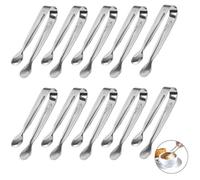 10 Pcs Pince Bonbon Pelle Glace Pince a Sucre Glace Inoxydable Pince pour Glace Sucre Biscuit Bar Buffet Grill