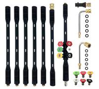 10 Pcs Rallonge pour nettoyeur haute pression avec adaptateur Karcher Compatible pour Karcher K Series K2 K3 K4 K5 K6 K7, 4000PSI