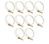 10 Pcs Réglable Double Fil, Colliers de Serrage en Fil 50mm Collier Serflex Inox Tuyau D'eau Barb Pince Tuyau Clip Tube Cerceau Plomberie Attache(51mm (46-51))