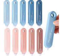 10 PCS Rubans Correcteurs,BetterJonny 6mx5mm Souris Correcteur Blanc avec Capuchon Protecteur Correcteur Souris Rouleaux de Correction Roller Correcteur pour Papeterie Fourniture Scolaire (Rouge+Bleu)