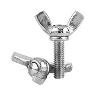 10 PCS/Sac M5 Vis Papillon Aile en Acier Inoxydable 304 Boulons Machine Fermeture Argent Accessoire Machine Wingbolt (M5 * 16mm)
