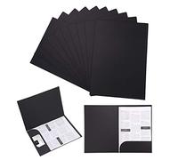 10 Pcs Sous-Chemises de Dossier A4 en Papier Kraft Porte-Bloc de Document à Insertion avec Rabat Portable Pochette de Fichier Rapport Cartonné Porte-Document de Contrat Farde pour Réunion Bureau École