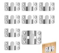 10 PCS Support Montage Dissimulé de Meubles, 5.4cm x 3cm, Système Interverrouillage pour Accrocher Cadres Photo, Miroirs et Oeuvres d'Art, Élégante pour Décoration Intérieure
