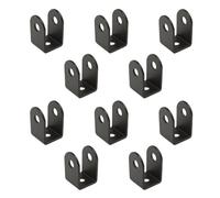 10 Pcs Supports en U pour Bois,Supports pour Panneaux de 2,5 cm, Noir | Support pour Portes de garage/cuisine, cloisons, pilastres, pour liaison de divers éléments