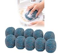 10 pcs Tampon Jex avec Savon,Épurateur en Acier pour Vaisselle pour L'hygiène des Casseroles, des Poêles, Desplaques De Cuisson,La Graisse,Tampons À Récurer en Laine d'acier