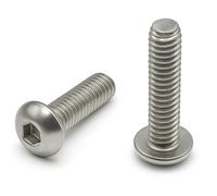 10 pcs Vis inox M8 x 50mm tête bombée 8x50 mm - Vis à métaux cylindrique à 6 pans creux (BHC) - Acier Inoxydable A2 - ISO 7380
