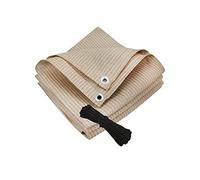 10 PCS Voile D'ombrage Protection Contre Le Vent HDPE Résistant À La Déchirure, Toile Ombrage Rectangulaire Résistant Et Respirant Couleur Crème (Size : 4x4m/13x13Ft)