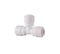 10 pièces 1/4 "accessoires de purificateur d'eau de tuyau distributeur d'eau potable directe filtre té bouchon d'extrémité de coude droit Joint rapide verrouillé(1I4 Tee 10PCS)