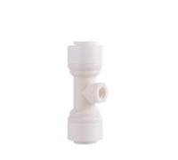 10 pièces 1/4 "accessoires de purificateur d'eau de tuyau distributeur d'eau potable directe filtre té bouchon d'extrémité de coude droit Joint rapide verrouillé(1I4-3I16 Tee 10PCS)