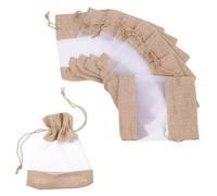10 Pièces 10 Pièces Pochettes à Cordon en Lin pour Bonbons | Sachets Présents Cordelette, Usage pour Petits Sucettes et Confiseries, Lot Pratique pour Garçon et Filles Couleur Aléatoire