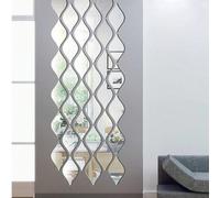10 pièces/15 pièces/20 pièces Autocollants muraux décoratifs en acrylique en forme de larme avec miroir auto-adhésif pour la décoration de la maison, fond de miroir, cadeaux d'anniversaire, de remise 