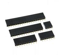 10 pièces 2.54mm pas noir simple rangée femelle 2 ~ 40P PCB carte de prise broche en-tête connecteur bande Pinheader 2/3/4/6/10/12/16/20/40Pin
