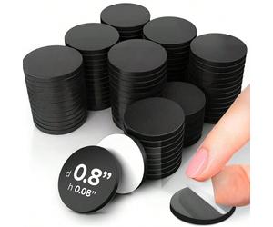 10 pièces/20 pièces/50 pièces/100 pièces Disques magnétiques ronds avec dos adhésif, aimants souples en caoutchouc, points magnétiques auto-adhésifs puissants, bandes, taches magnétiques souples, aima
