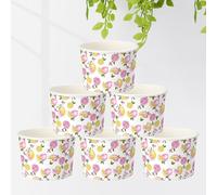 10 pièces/20 pièces/50 pièces Coupes à glace en papier citron rose - Bols à dessert aux fruits d'été de 2,44 pouces de hauteur, motif mignon de citron et de pamplemousse pour glace, sundae, baby showe