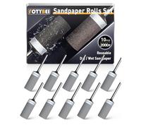 10 Pièces 2000 Grains Tambours de Ponçage pour Outil Rotatif Dremel, Manchons de Ponçage avec Tige de 1/8" pour Polissage et ponçage du métal