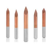 10 pièces 3.175mm tige 3 bords gravure Bits 20-90 degrés pointe 0.1-0.3mm 3D fraise sculpture Bits(3.175x0.1x30D)
