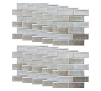10 Pièces 30 x 30cm Carrelage Adhesif Mural Carreaux Adhesive 3D Faux Autocollant Mural pour Cuisineb, Plus épais Credence Adhesive pour Cuisine Stickers Carrelage Metro pour Cuisine et Salle de Bain
