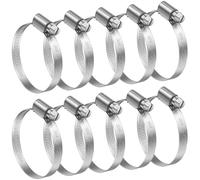 10 Pièces 32-50mm Collier de Serrage Réglable, Bolatus Collier de Serrage Inox 304 Collier Serrage Métallique pour la Plomberie, Piscine, l'Automobile et les Applications Mécaniques