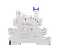 10 pièces 41F-1Z-C2-1 HF41F 5-ZS 12-ZS 24-ZS 5V 12V 24V 230V 6A 1CO Slim/SSR, montage de relais sur prise à vis avec plaquette LED(10Pcs HF41F-12V-ZS)