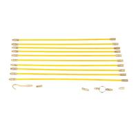 10 Pièces 4mm Fibre de Verre Fil de Course Câble électrique Poisson Bande Tirer et Pousser Kit Câble Tige Ensemble Mur Câble Tige Tirer Pousser Outil