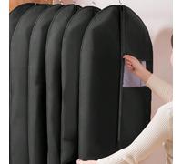 10 pièces/5 pièces/1 pièce Housse anti-poussière pour vêtements, tissu semi-transparent moderne anti-poussière, housse de costume avec fermeture éclair renforcée, housse de protection imperméable pour