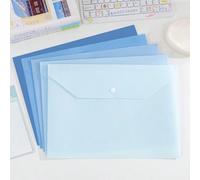 10 pièces/5 pièces Pochettes plastiques transparentes A4 avec pinces, pochettes de rangement de fichiers imperméables, couleurs macaron (rose, bleu, vert, violet), convient aux étudiants et à un usage