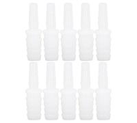 10 Pièces 6-10mm Raccord de Tuyau PP Tube en Plastique Joint de Tuyau Raccord de Tuyau Connecteur Barbe Réducteur Joint Droit à Travers le Kit de Jeu (Tête de conversion 6-10 mm)