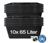 10 PIÈCES. 65 litres bac à plantes bac à mortier tuppe bac à mortier bac à ciment bac à maçonnerie bac à plantes