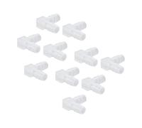 10 Pièces 8mm Raccord Tuyau en Plastique Coude Tuyau Barbe 90 Degrés Coude L Raccord, égal Barbelé Joint épisseur Mender Adaptateur Union Adaptateur(8mm)