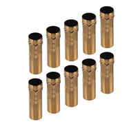(10 pièces à vendre) E14 tête de lampe boîtier lustre en cristal tube bougie larme motif tuyau d'eau boîtier lustre tube droit bronze doré