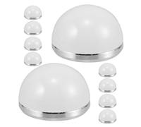 10 Pièces Abat-jour de Lampe Miroir de Maquillage Demi-sphérique | Forme Hémisphérique Translucide, Diffusion Lumineuse Uniforme, Design Minimaliste, pour Coiffeuse et Salle de Bain