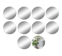 10 Pieces Acrylic Round Wall Mirrors 10 Cm Removable Sticker Diy Decorative For Home, Bedroom, Living Room