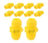 10 Pièces Adaptateur de Tuyau D'arrosage à Connexion Rapide 3/4 | Raccord pour PE et Jardin, Installation Rapide, Étanchéité Fiable, Jaune, Arrosage Agricole
