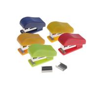 10 Pièces Agrafeuse de Bureau Compacte Mini en Plastique | Format Portable et Garçon et Filles, Design Unique Adorable, Fourniture de Bureau, avec Agrafes Couleur Aléatoire