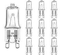 (10 pièces) Ampoule halogène pour four G9 230V 60W , antidéflagrante et résistante aux hautes températures (500°C).