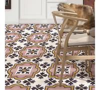 10 pièces Autocollants de carrelage floral vintage, épais et autocollants, imperméables, carrés de 7,87/11,81/15,75 pouces, pour la cuisine et la salle de bain Taille Unique,11,81x11,81 pouces,15,75X1