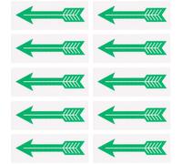 10 Pièces Autocollants Fléchés Directionnels Verts en Papier | Signalisation D’orientation, Adhérence Ferme et Forte Ténacité, Usage pour Matériel Électronique, Panneaux Routiers