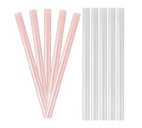 10 Pièces Bâton de Colle Thermofusible EVA et Résine | Blanc Ivoire et Rose Cerisier, Facile à Utiliser, Adhérence Forte, pour Travaux Manuels et Projets Créatifs
