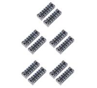 10 Pièces Bloc Terminal de Barrière 25a Modèle 2506 | Bornier à Vis Isolé, Double Rangée Pratique, Raccordement Rapide des Fils Nus, Protection des Connexions