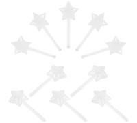 10 Pièces Boîte à Bonbons Plastique Étoile Baguette Magique | Design Transparent, Emballage Présent Décoratif, pour Friandises et Confettis, Mariages, Anniversaires, Événements Festifs