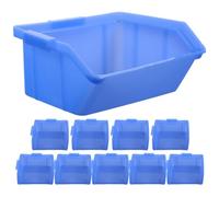 10 Pièces Boîte à Outils Multifonctionnelle en Plastique Renforcé | Rangement de Bureau, Résistance à Pression, Bleu, Coffret Créatif pour Vis et Petites Pièces