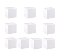 10 Pièces Boîte en Carton Blanche Pliable, Compacte et Légère | Papier Blanc , Format Carré, Usage Cupcakes ou Savons, Coffret à Offrir pour Invités