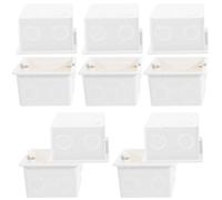 10 pièces Boîte Murale de Prise PVC Blanche pour Montage Encastré 86 | Dissimulation des Câbles, Fixation par Vis et Raccord à Boucle, Adaptée aux Prises et Plaques Frontales 86 Couleur Aléatoire