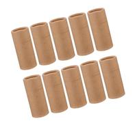 10 Pièces Boîte Présent Rond Tube en Papier Kraft | Beige, Forme Cylindrique Légère, Esthétique Naturelle, Rangement Quotidien, Emballage Multifonction pour Objets Divers