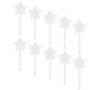 10 Pièces Boîtes à Bonbons Étoiles en Plastique, Présents de Fête | Design Transparent, Forme Baguette Magique Féerique, Rangement Polyvalent pour Petites Friandises, Jouets et Présents, Fêtes
